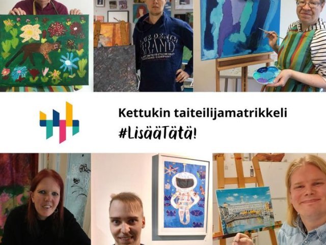 Kettukin taiteilijamatrikkeliin on valittu uusia taiteilijoita! Onnea kaikille! Autismisäätiön Vallilan taidestudion taiteilijoi...