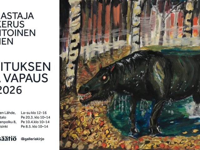 Mielikuvituksen voima ja vapaus -kevätnäyttely avautuu Galleria Kirjossa 5.3